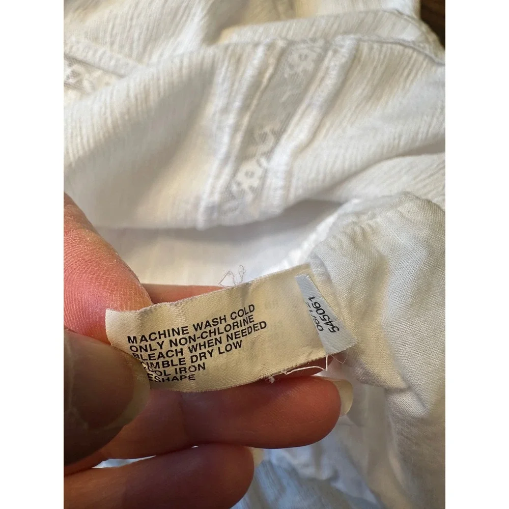 Gap Kids White‎ Cotton Gauze Lace Trimmed Sundress with Tie Straps Size 4